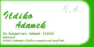 ildiko adamek business card