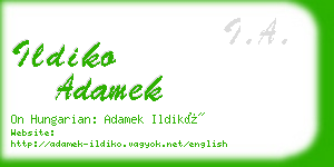 ildiko adamek business card